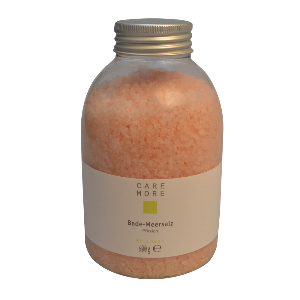 CARE MORE Bade-Meersalz 600 g Pfirsich
