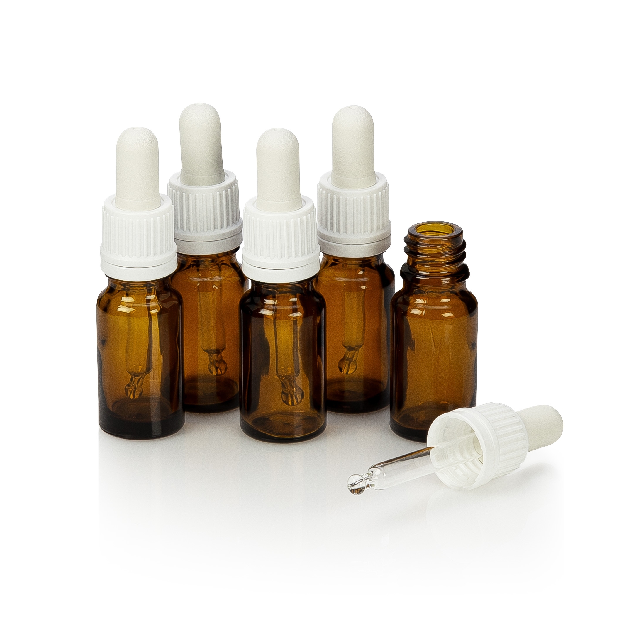 BAEHR Braunglasflasche mit Pipette für 10 ml 1 Beutel (5 Stk.)
