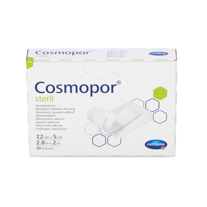 Cosmopor steril 10 Stück 7,2 x 5cm Selbstklebender Wundverband