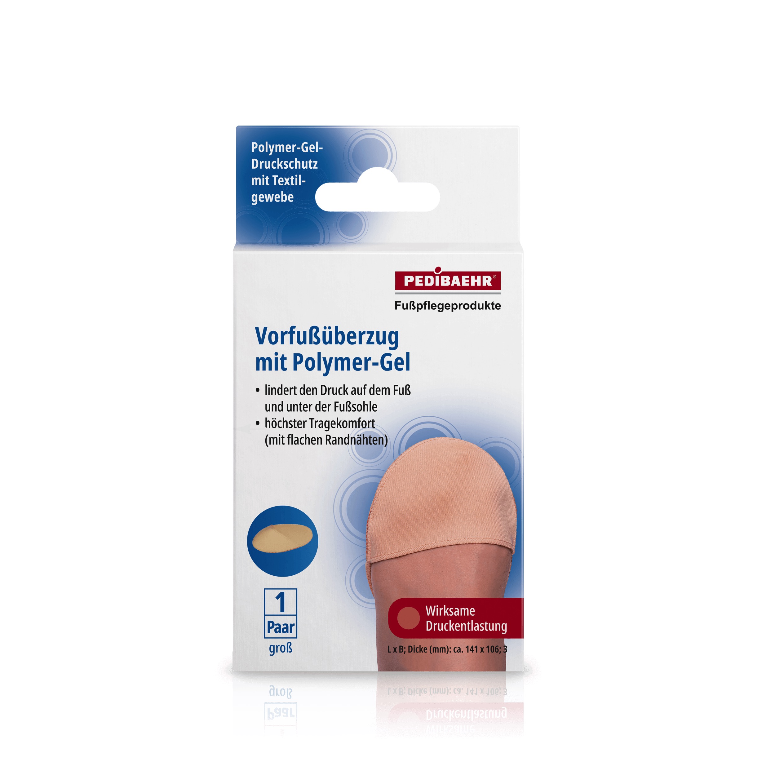 Pedibaehr Vorfußüberzug mit Polymer-Gel groß 2 Stück