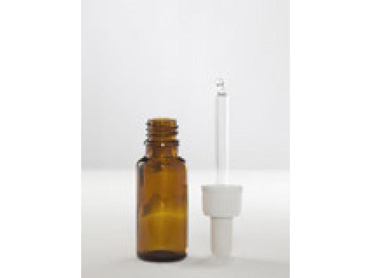 20 ml Glasflasche braun mit Glaspipette