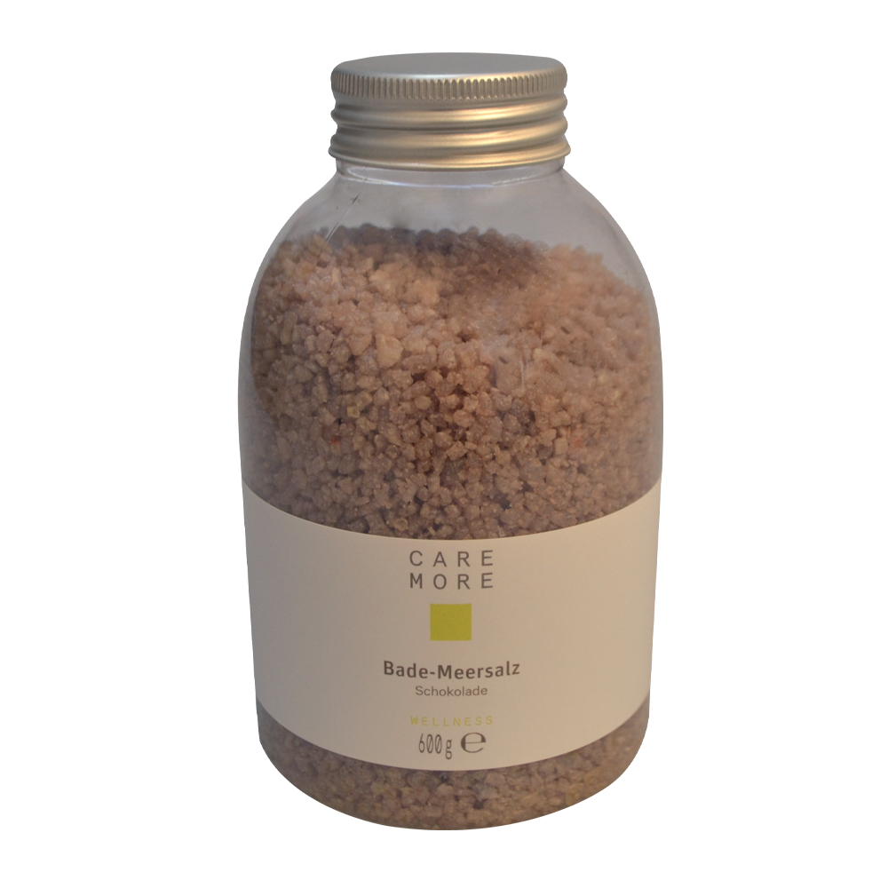 CARE MORE Bade-Meersalz 600 g Schokolade/Glitter