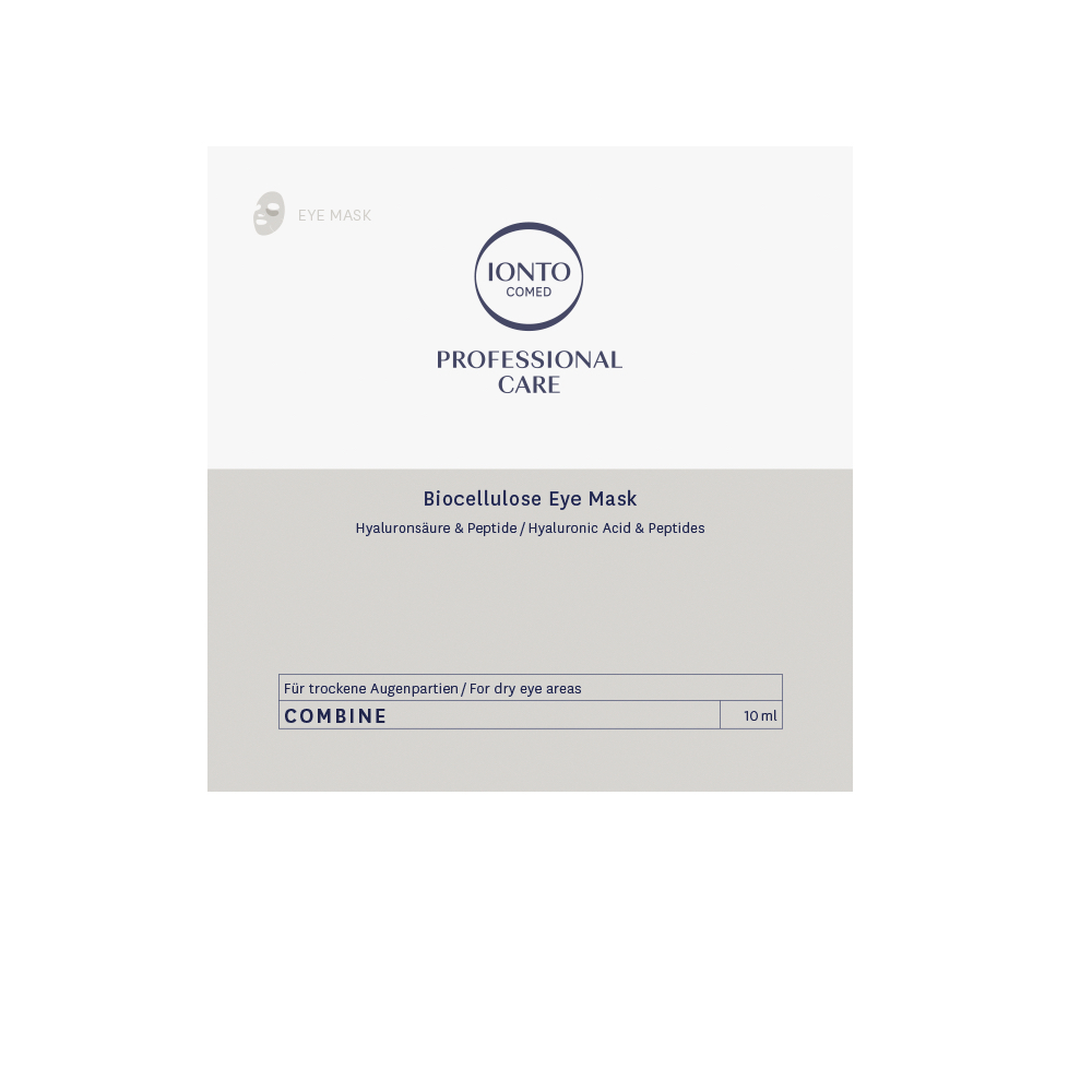 🔷 IONTO-COMED Professional Care Combine Bio-Cellulose-Mask Eye Mask 10 Stück