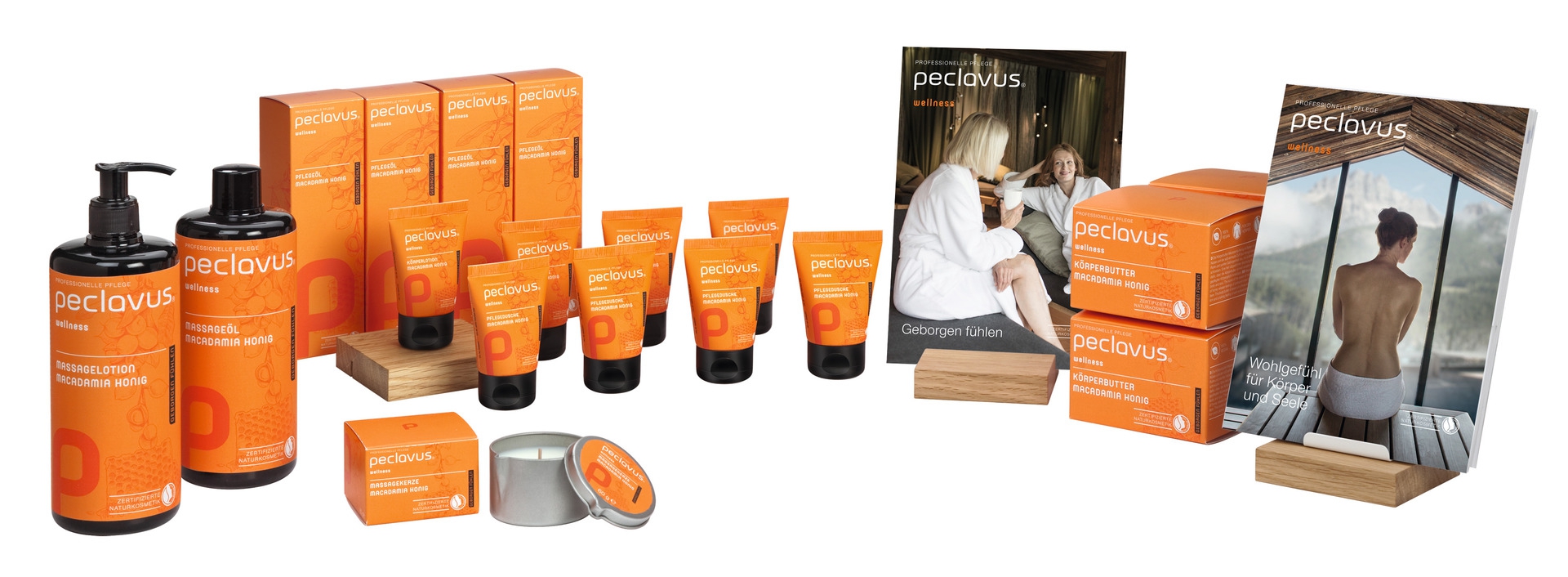 PECLAVUS Starter-Set Massage “Geborgen fühlen”, Macadamia Honig