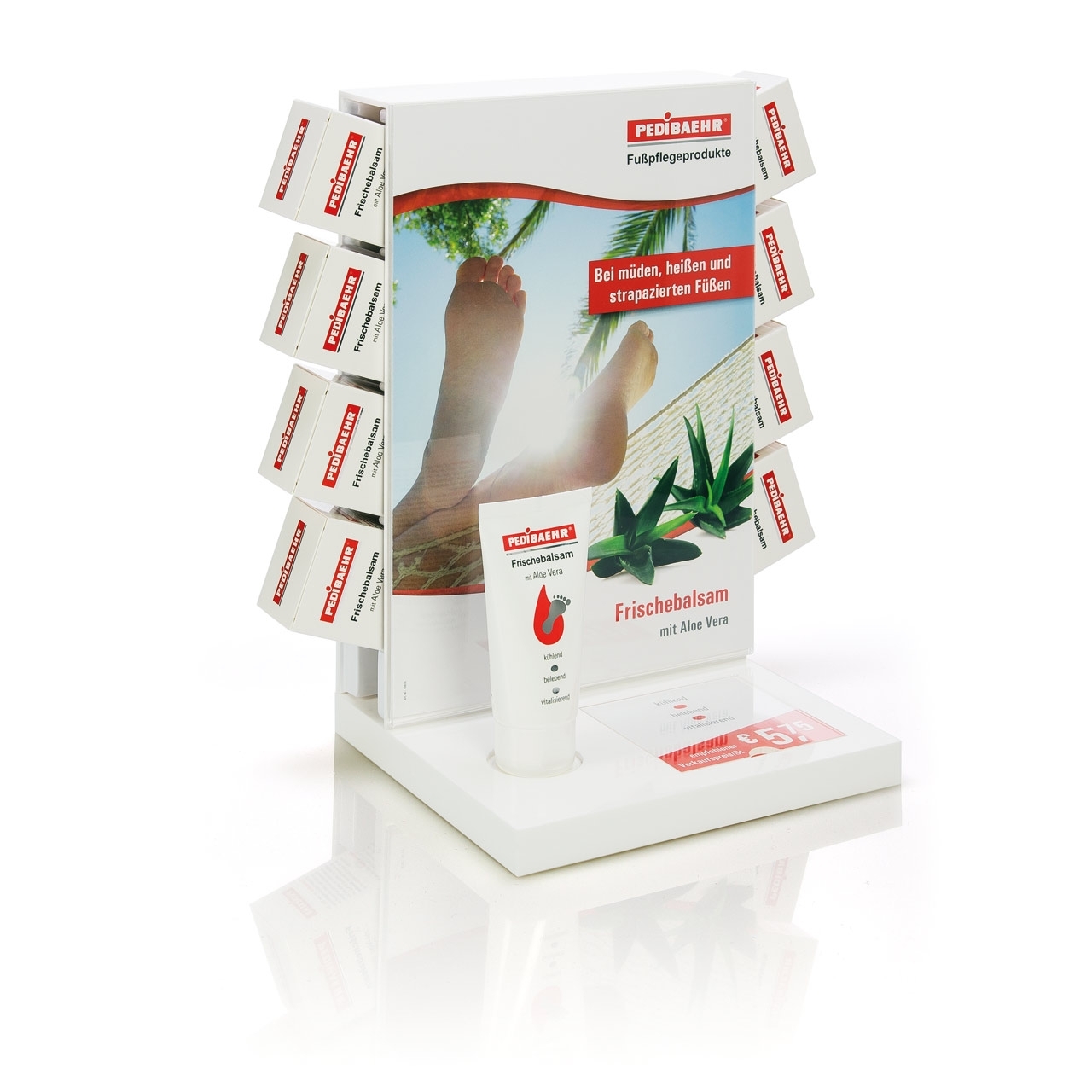 🔴 PEDIBAEHR - V-Display bestückt, Frischebalsam