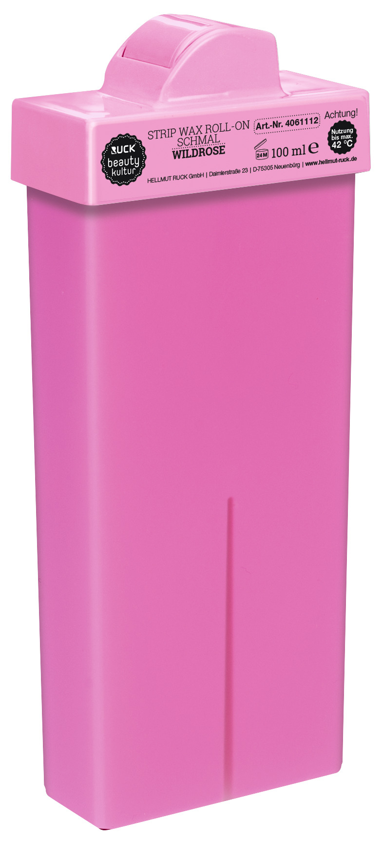 RUCK beautykultur STRIP WAX Warmwachspatrone | Wildrose | schmal 100 ml