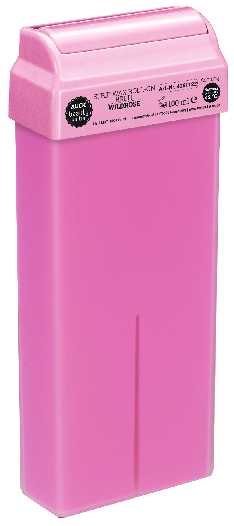 RUCK beautykultur STRIP WAX Warmwachspatrone | Wildrose | breit 100 ml