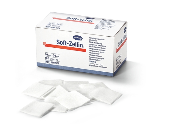 Soft-Zellin Alkoholtupfer, 100 Stück
