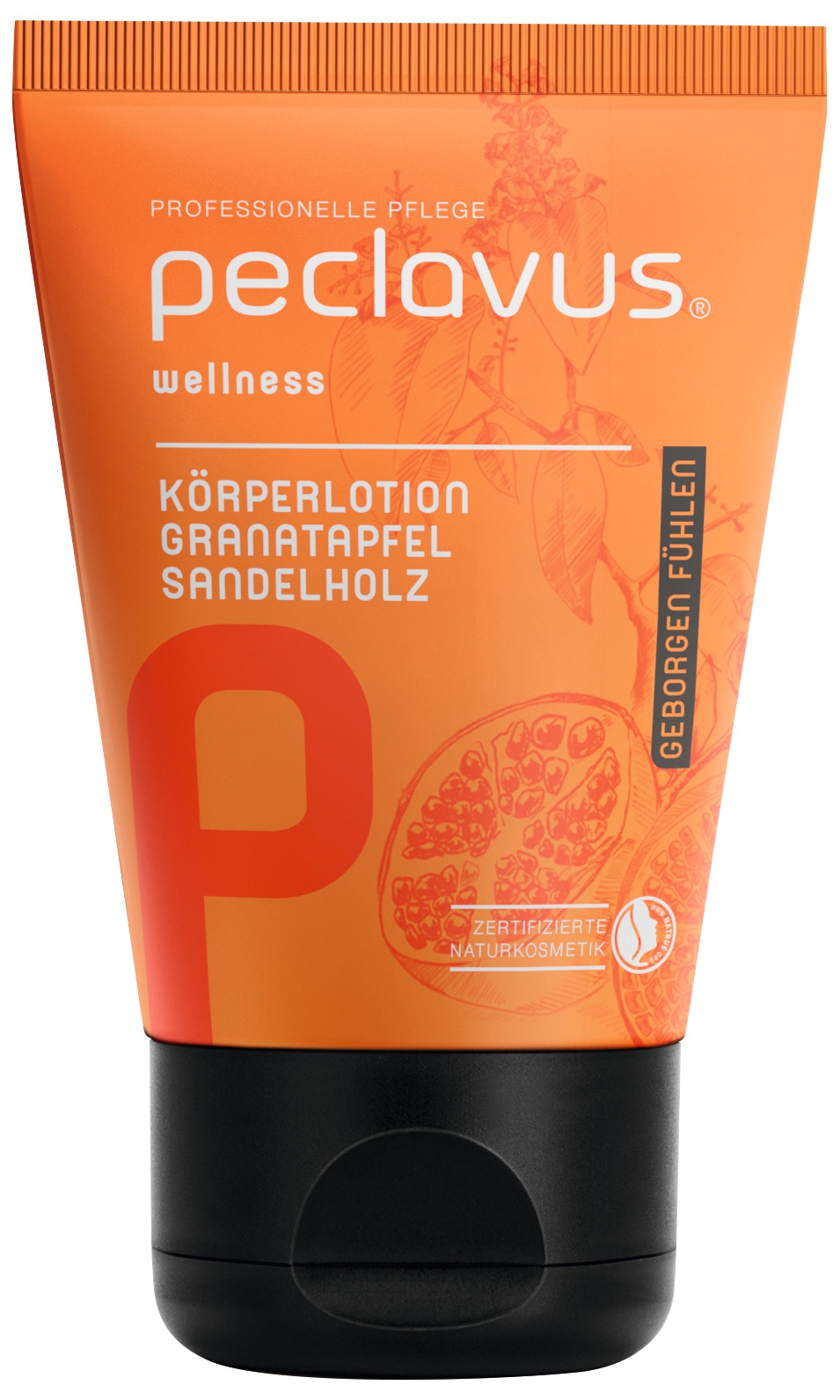 PECLAVUS Körperlotion Granatapfel Sandelholz 30 ml | Geborgen fühlen