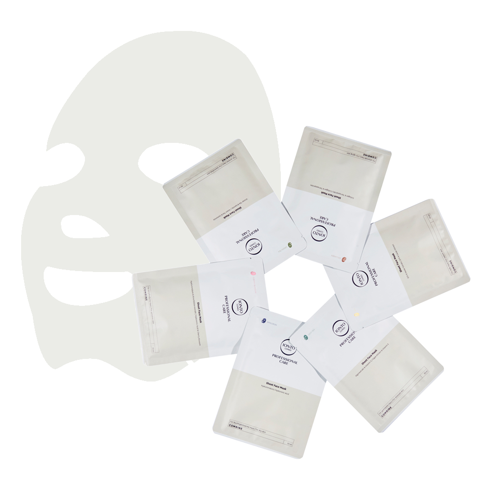 IONTO-COMED Professional Care Combine Sheet-Face-Mask Kennenlern-Set 18 Stück