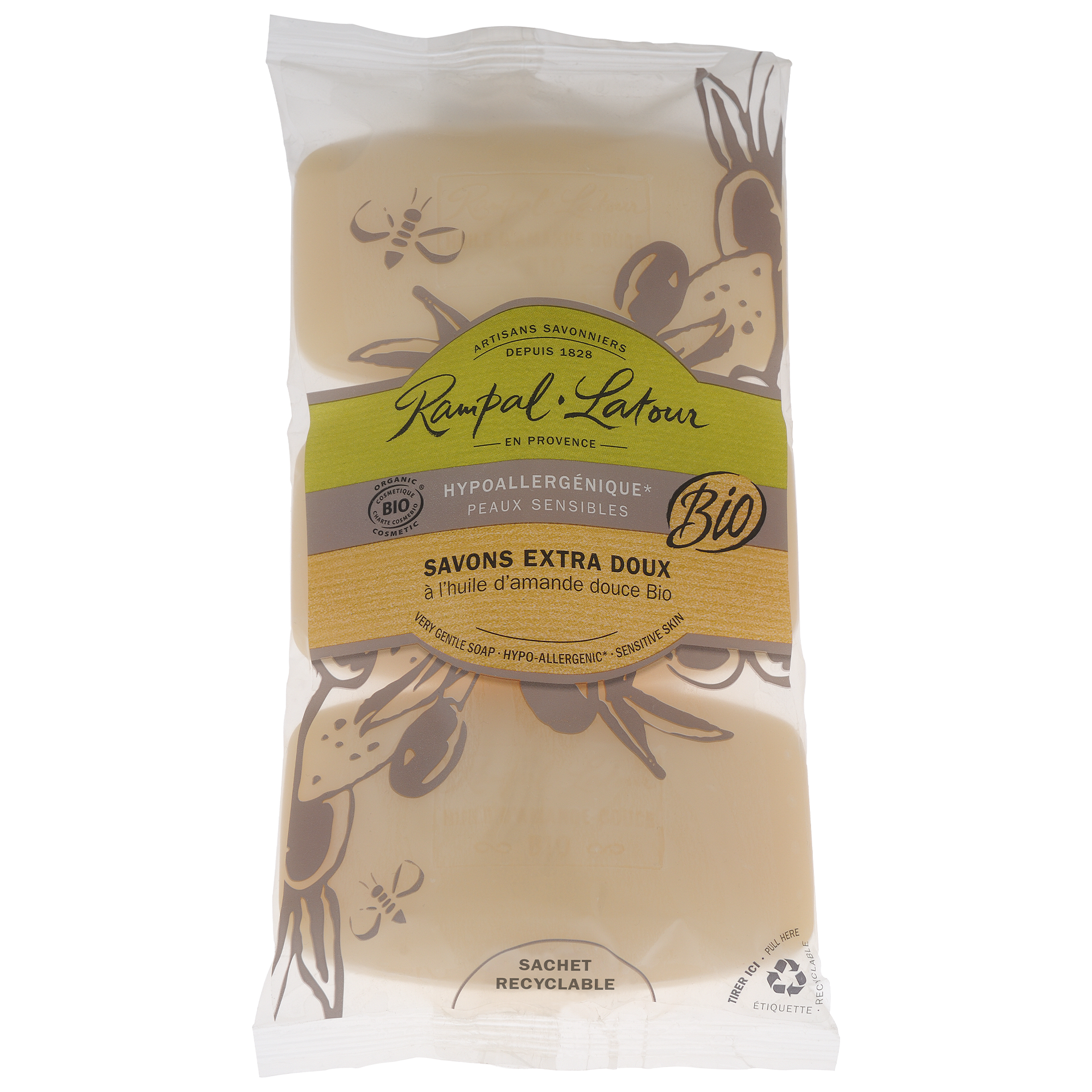 Rampal Latour BIO-Seife, 3 x 150 g Hypoallergénique