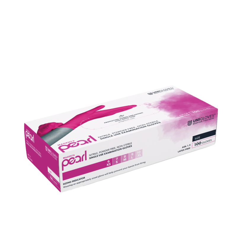 PEARL Handschuhe Nitril magenta 100 Stück
