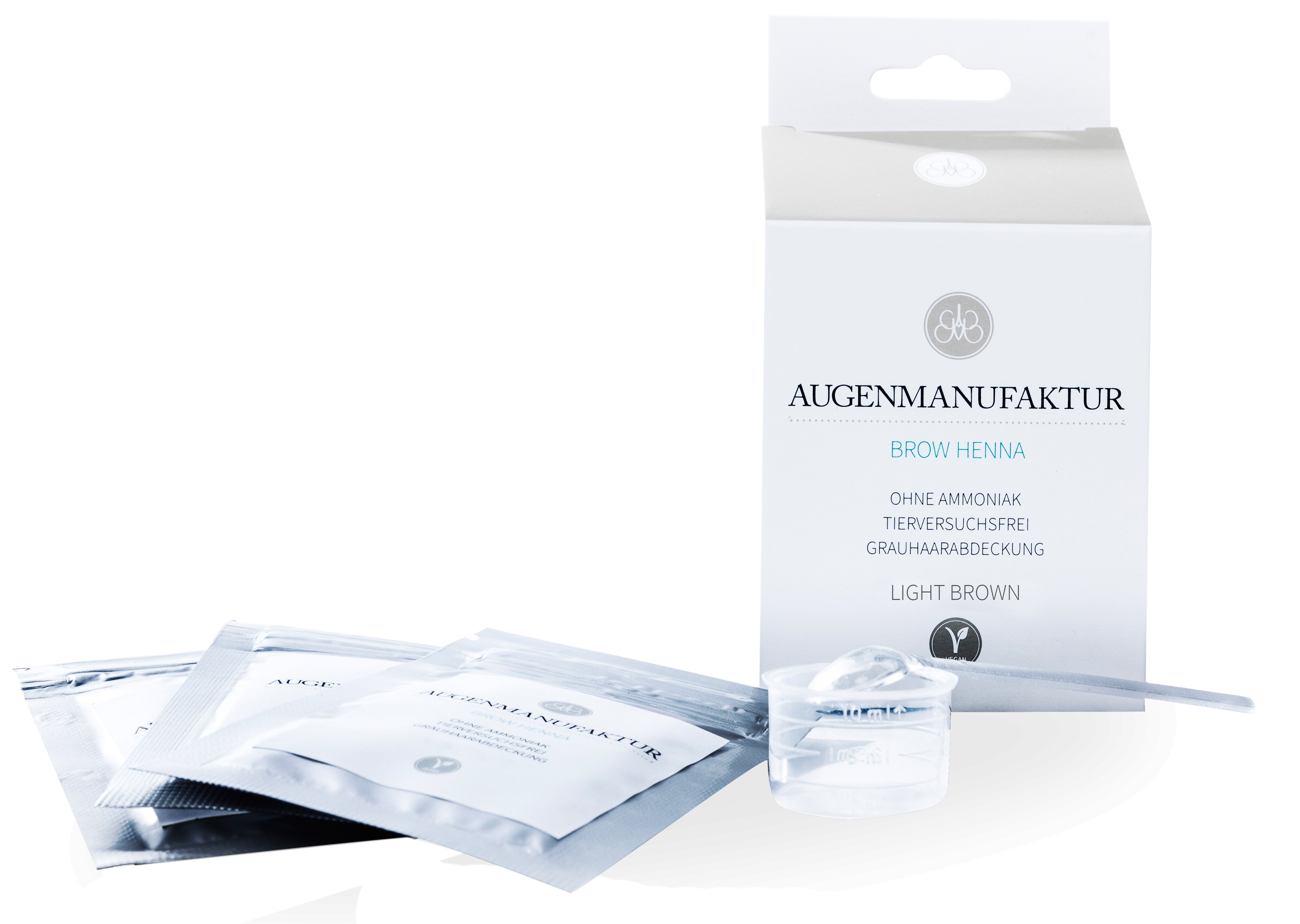 AUGENMANUFAKTUR Brow Henna Augenbrauenpulver Light Brown 3 x 1g