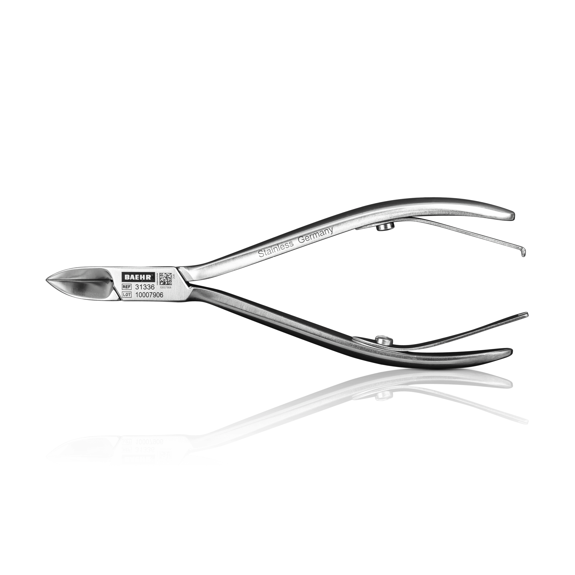 🔷 BAEHR PODOLINE Nagelzange 13 cm, gewölbte Schneide
