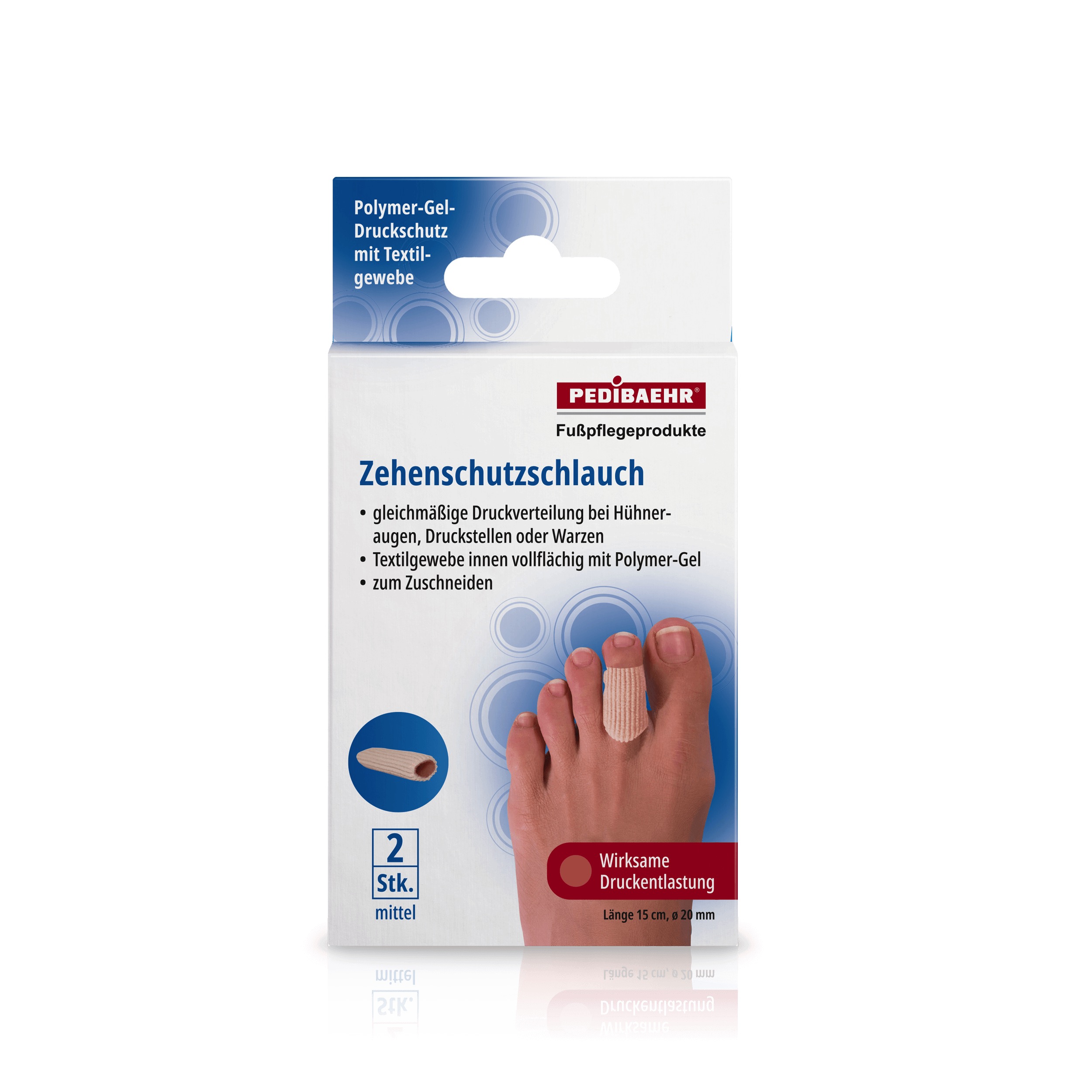 Pedibaehr Zehenschutz-Schlauch mittel 2 Stück