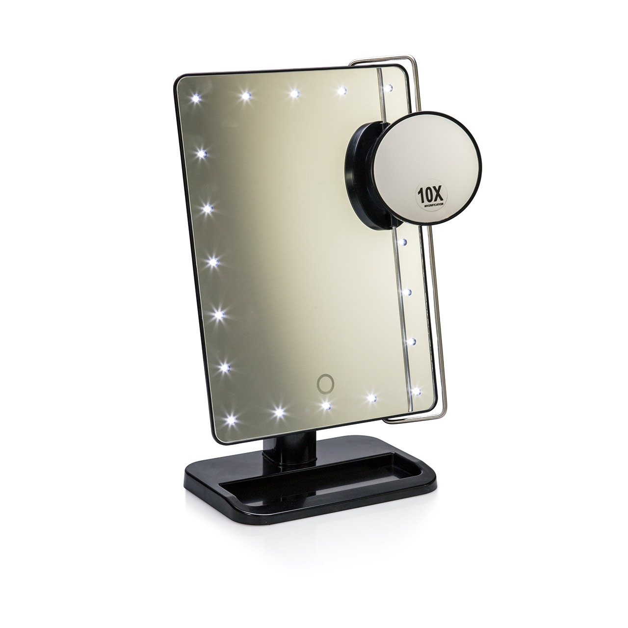 Stellspiegel mit 20 LED-Leuchten dimmbar