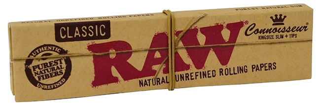RAW papers | Connoisseur CLASSIC King Size Slim, inkl. Tips | 32 Blättchen