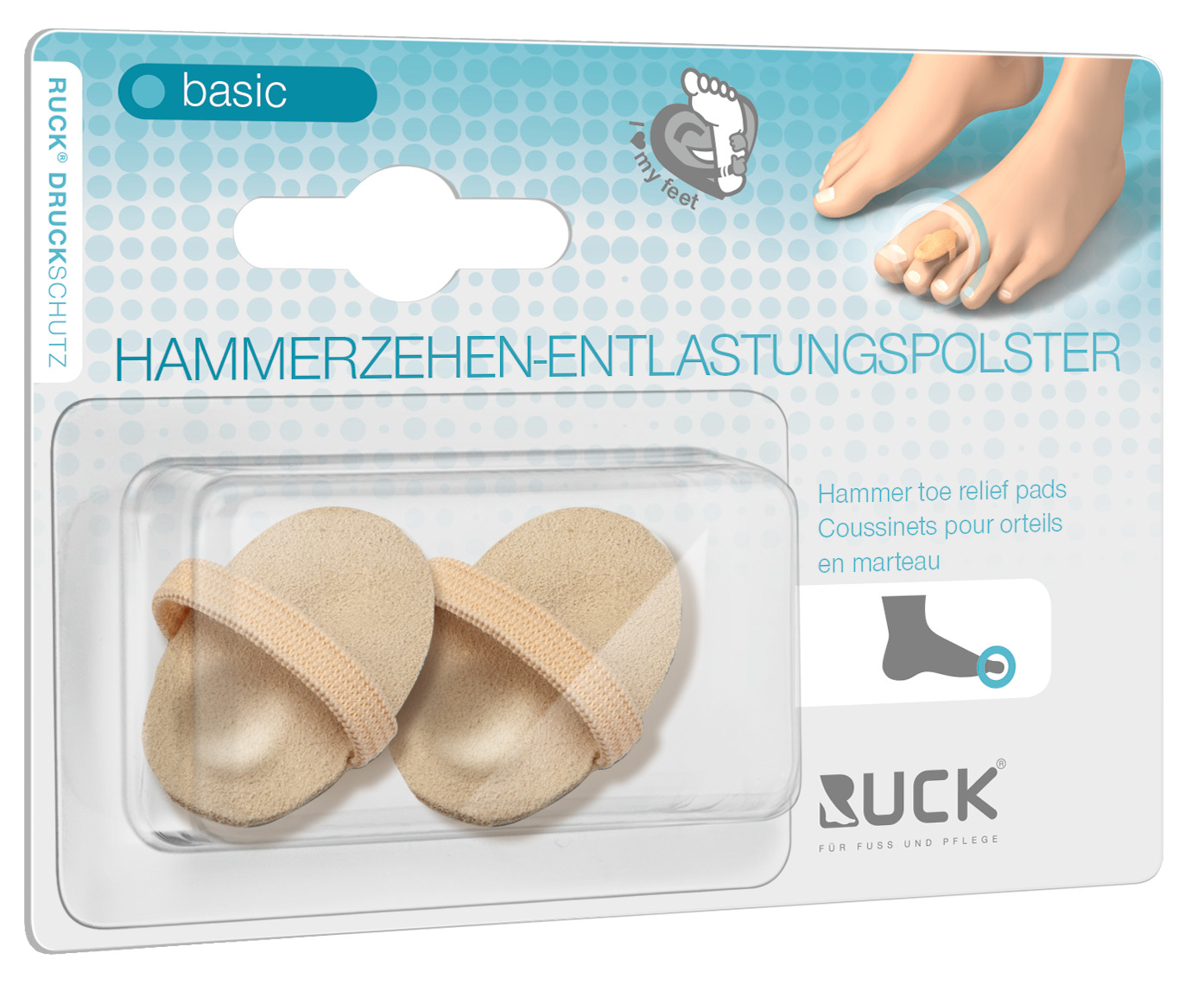 RUCK DRUCKSCHUTZ basic Hammerzehen-Entlastungspolster | 2 Stück