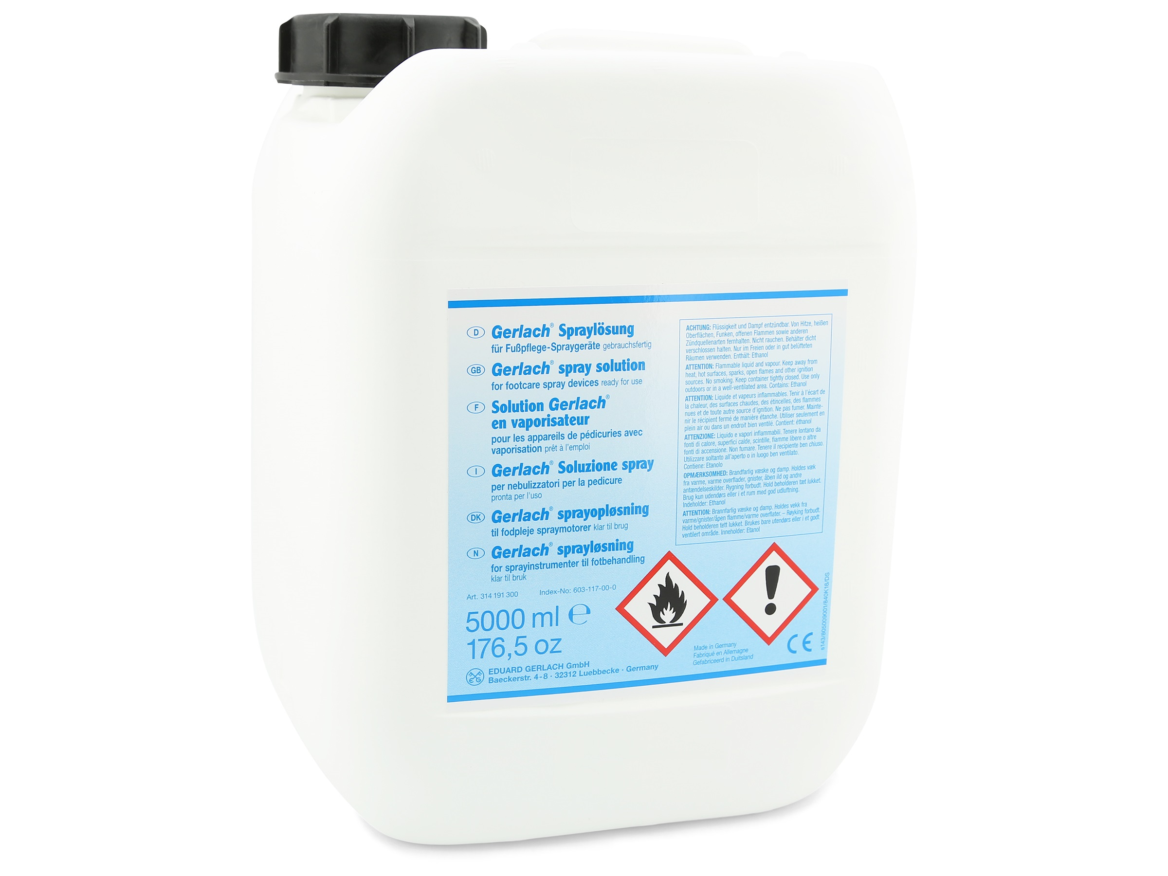 GERLACH Spraylösung für Fußpflege-Spraygeräte | 5 Liter