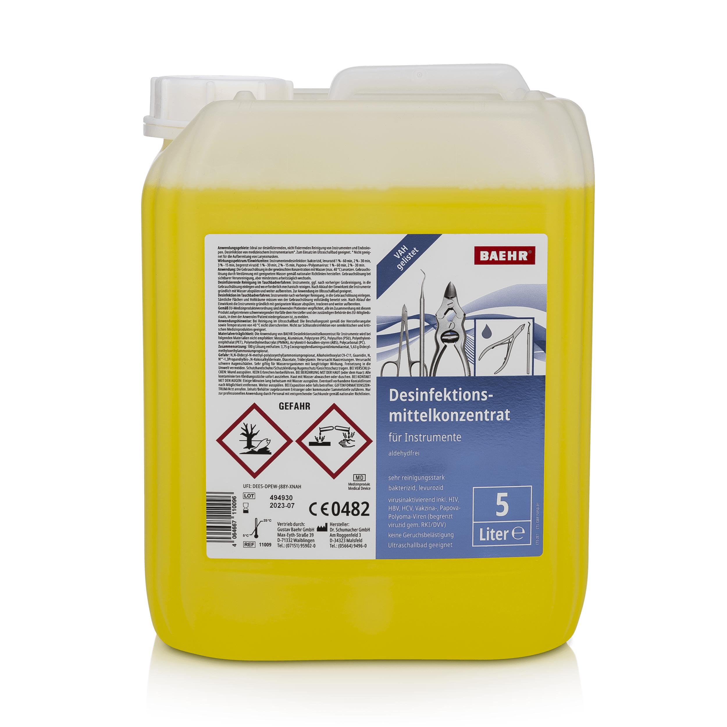BAEHR Desinfektionsmittelkonzentrat für Instrumente 5000 ml