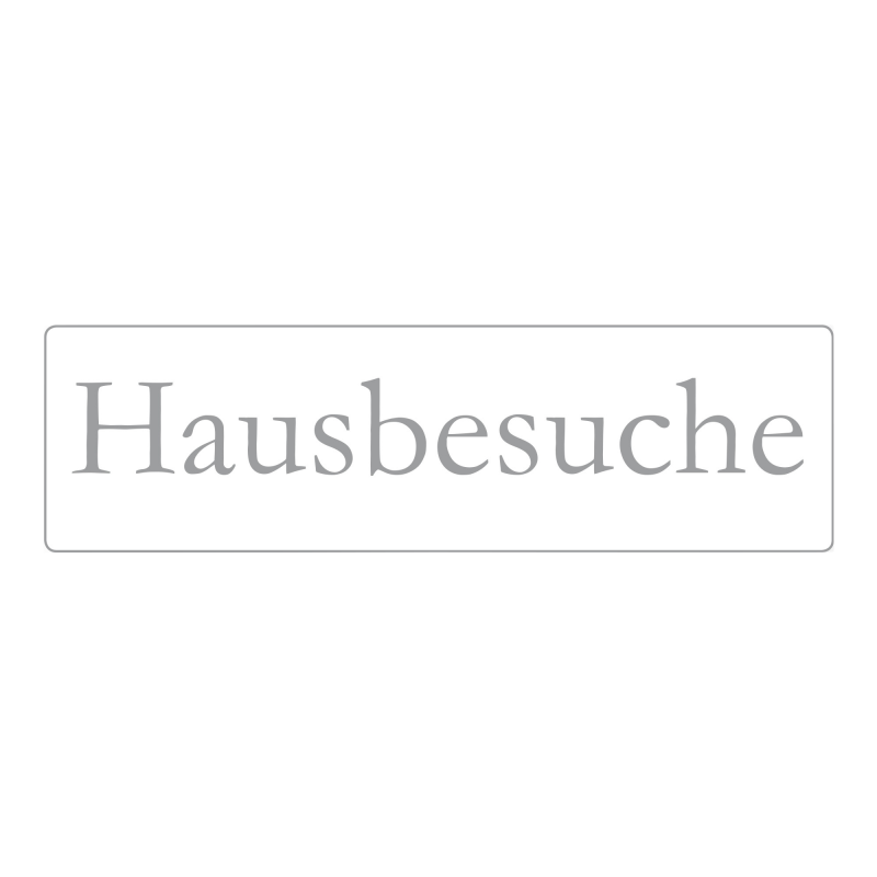 🟡 Hinweisschild Hausbesuche 35 x 10 cm rechteckig
