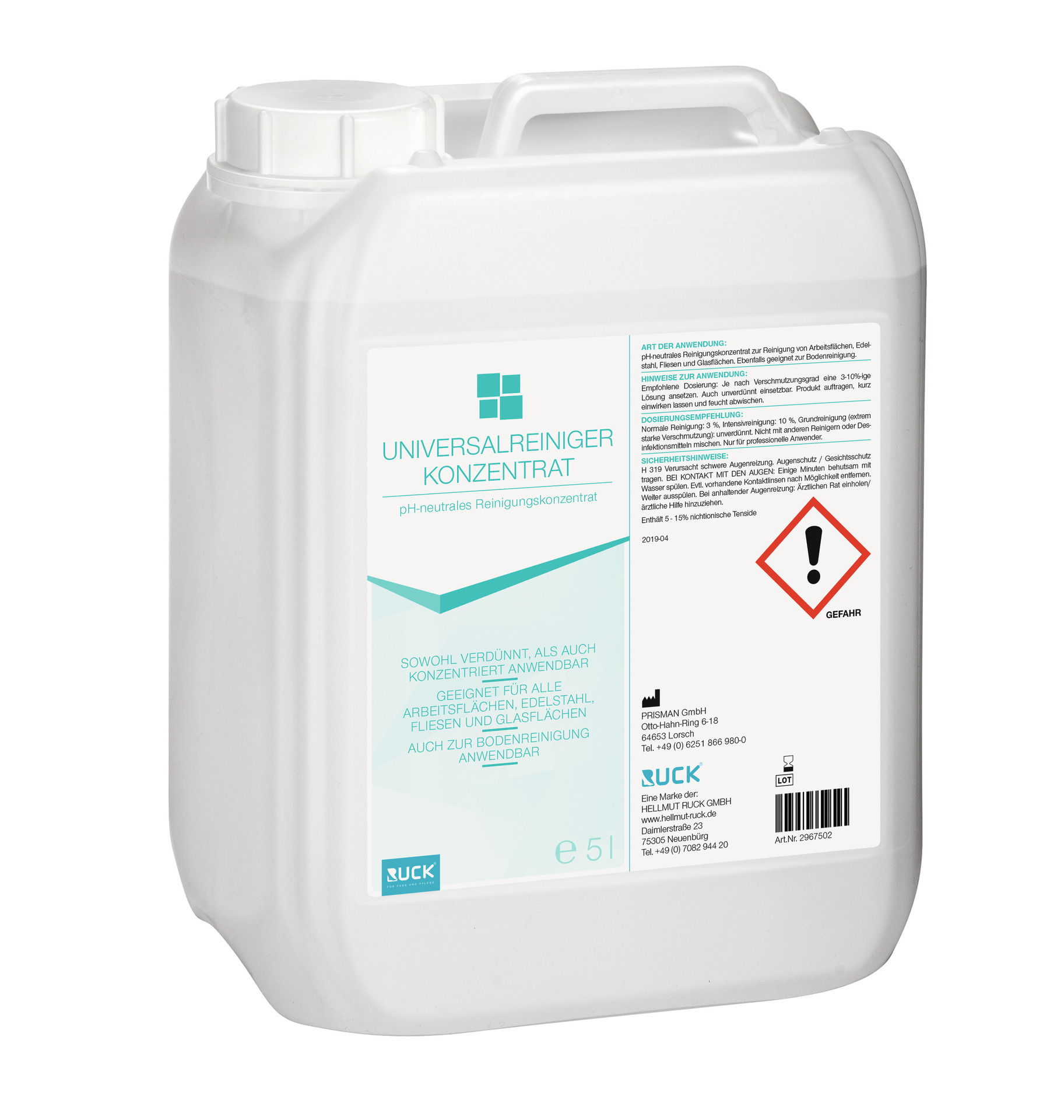 RUCK Universalreiniger Konzentrat | Allzweckreiniger 5 Liter