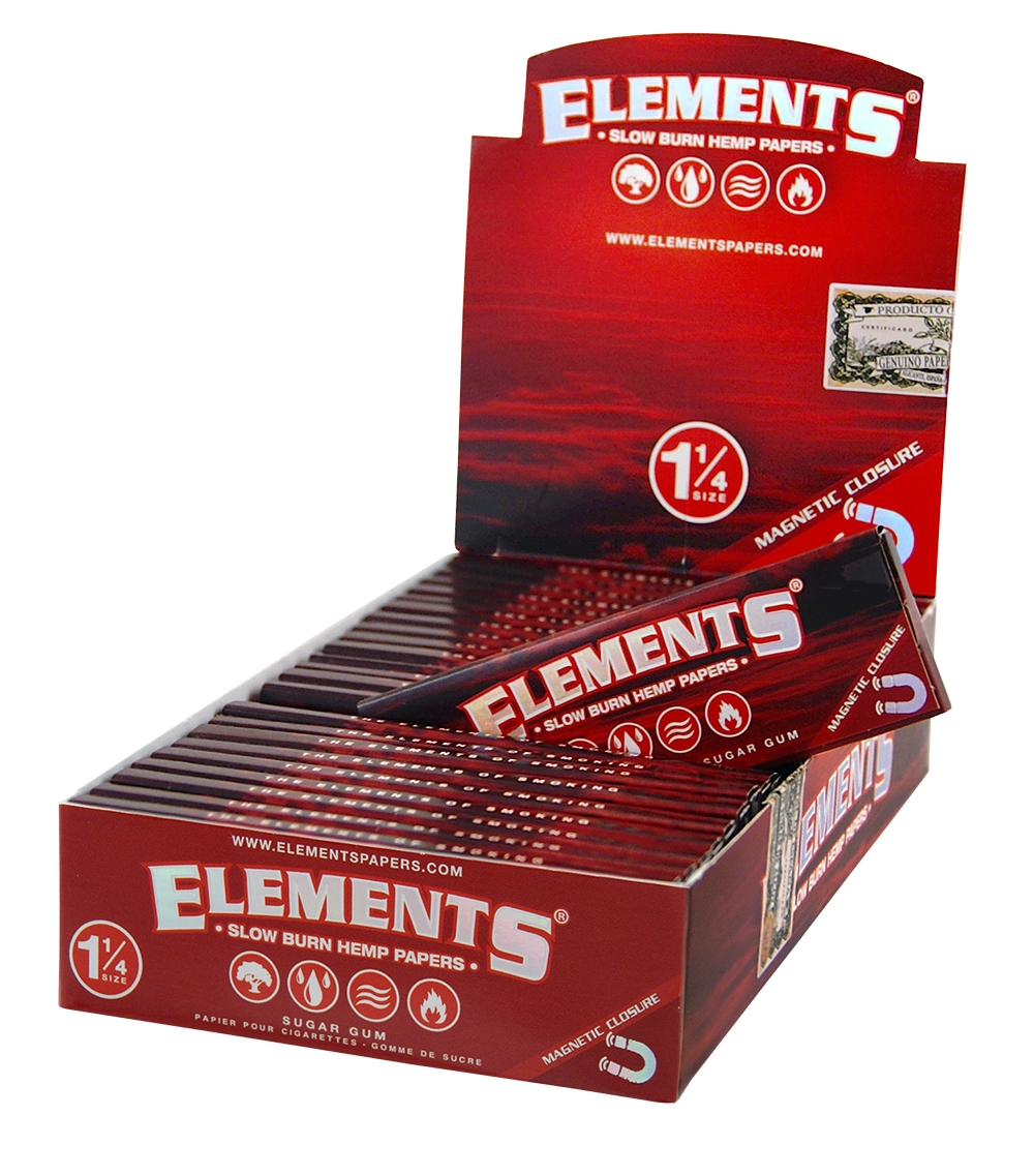 Elements Papers I Red 1 ¼, 25 x 50 Papers BOX
