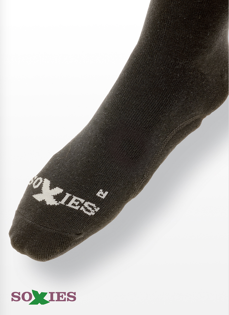 SOXIES - Strümpfe mit Gel-Einlage für die Unterstützung des Fussgewölbes - 1 Paar schwarz L