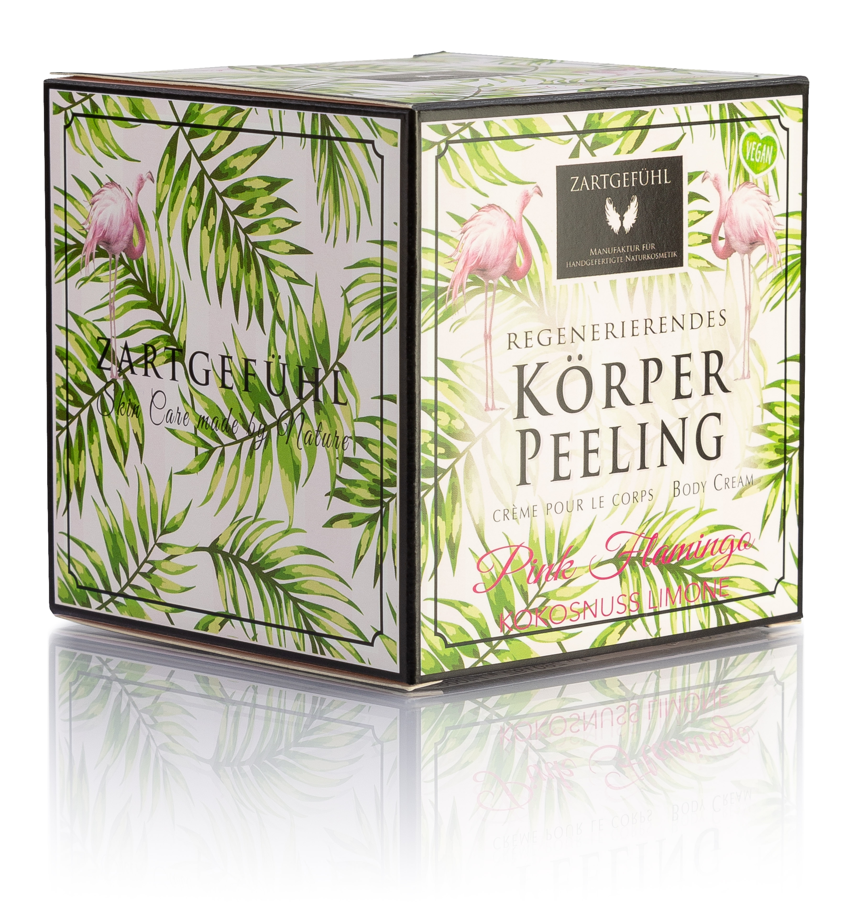 Zartgefühl Salz-Körperpeeling "Pink Flamingo" Kokosnuss Limone, 200 ml