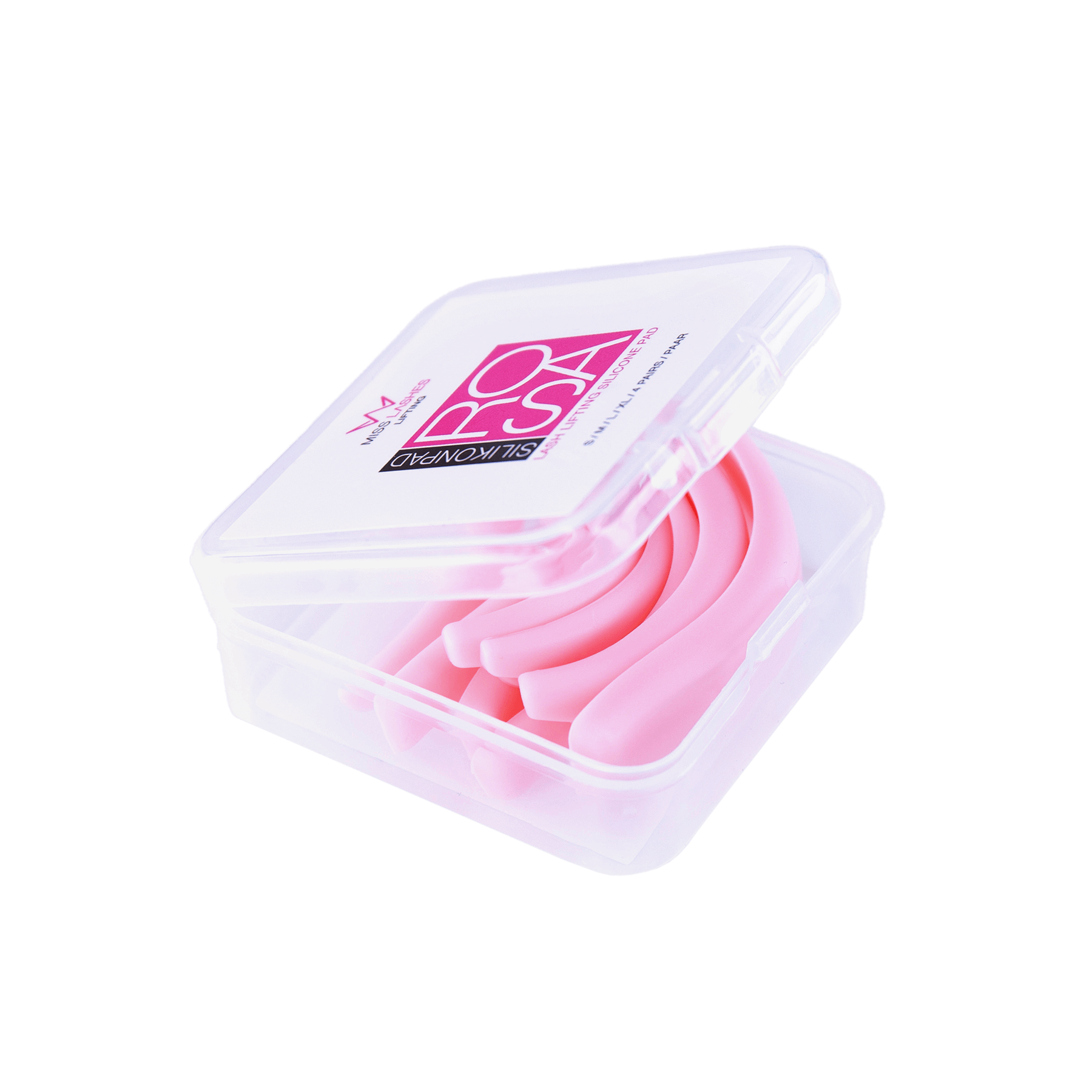 MISS LASHES Selbsthaftende Silikonpads in Rosa - L-Curl Mixbox