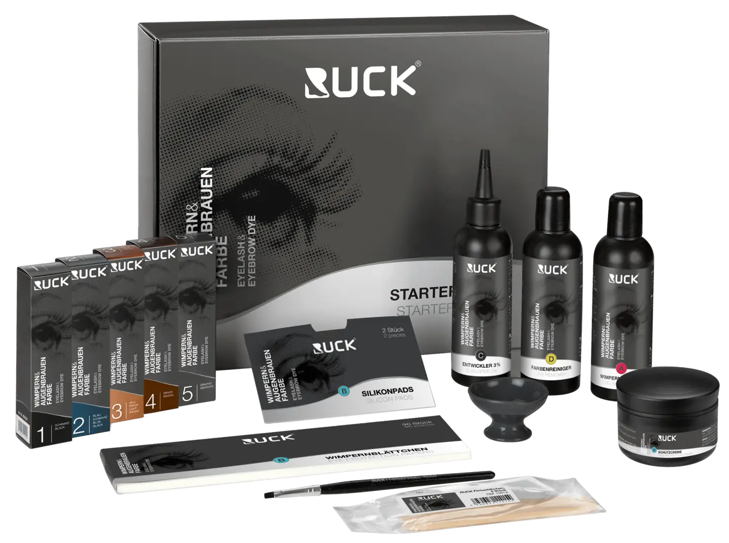 RUCK Wimpern- und Augenbrauenfarbe Starter-Set