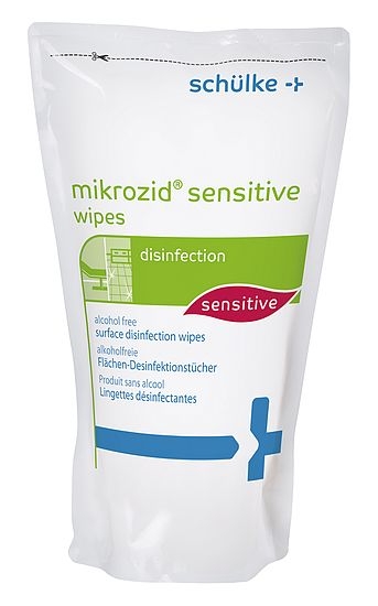 Schülke Mikrozid sensitive wipes, Nachfüllbeutel à 200 Stück