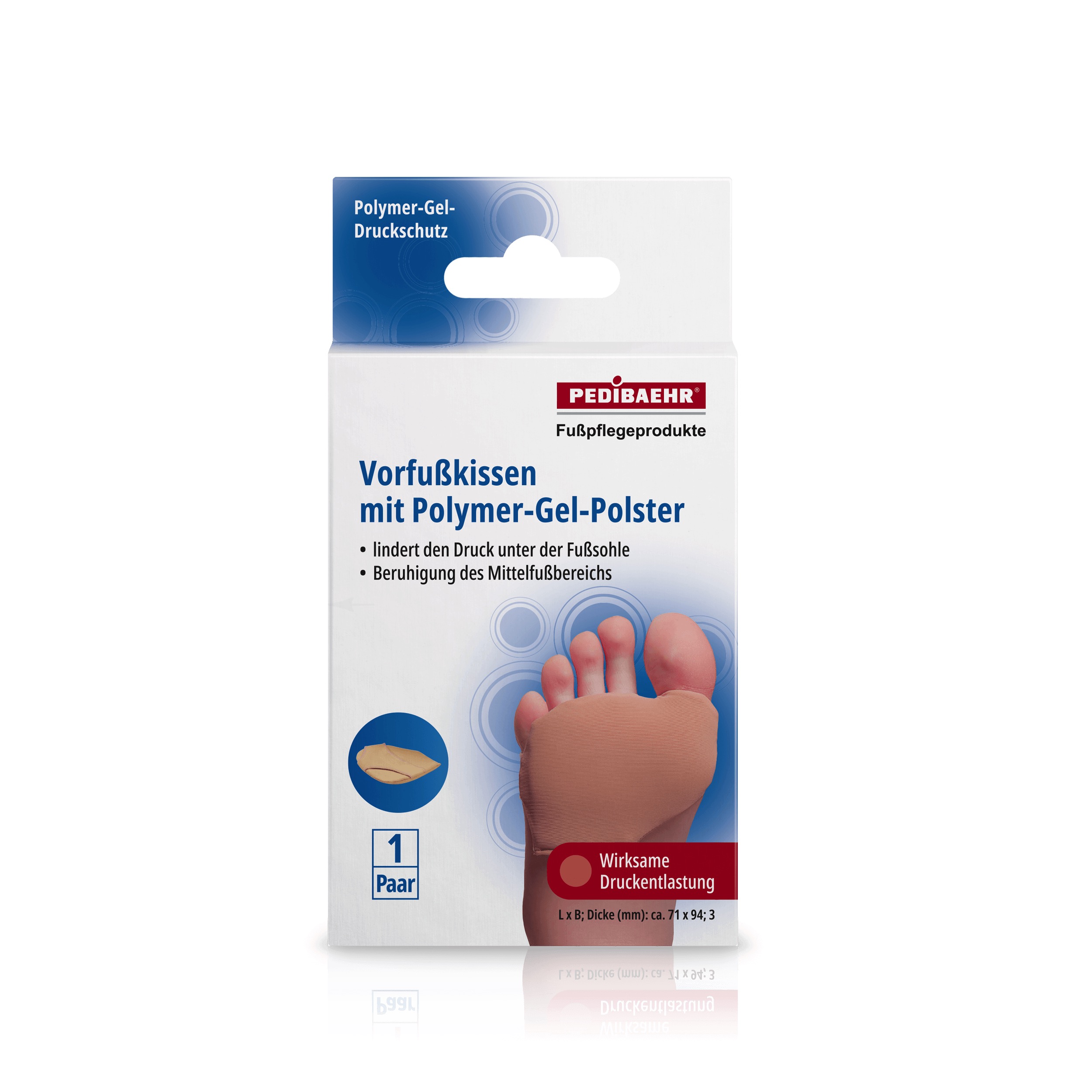 Pedibaehr Vorfußkissen mit Polymer-Gel-Polster, rechts/links, 1 Paar