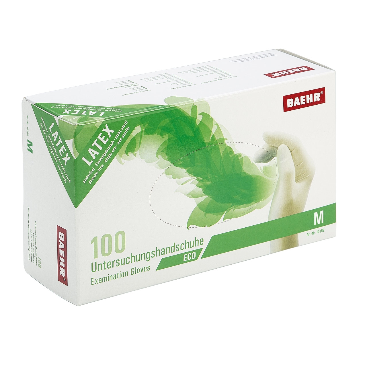 BAEHR Einmalhandschuhe Latex ECO | M mittel puderfrei 100 Stück
