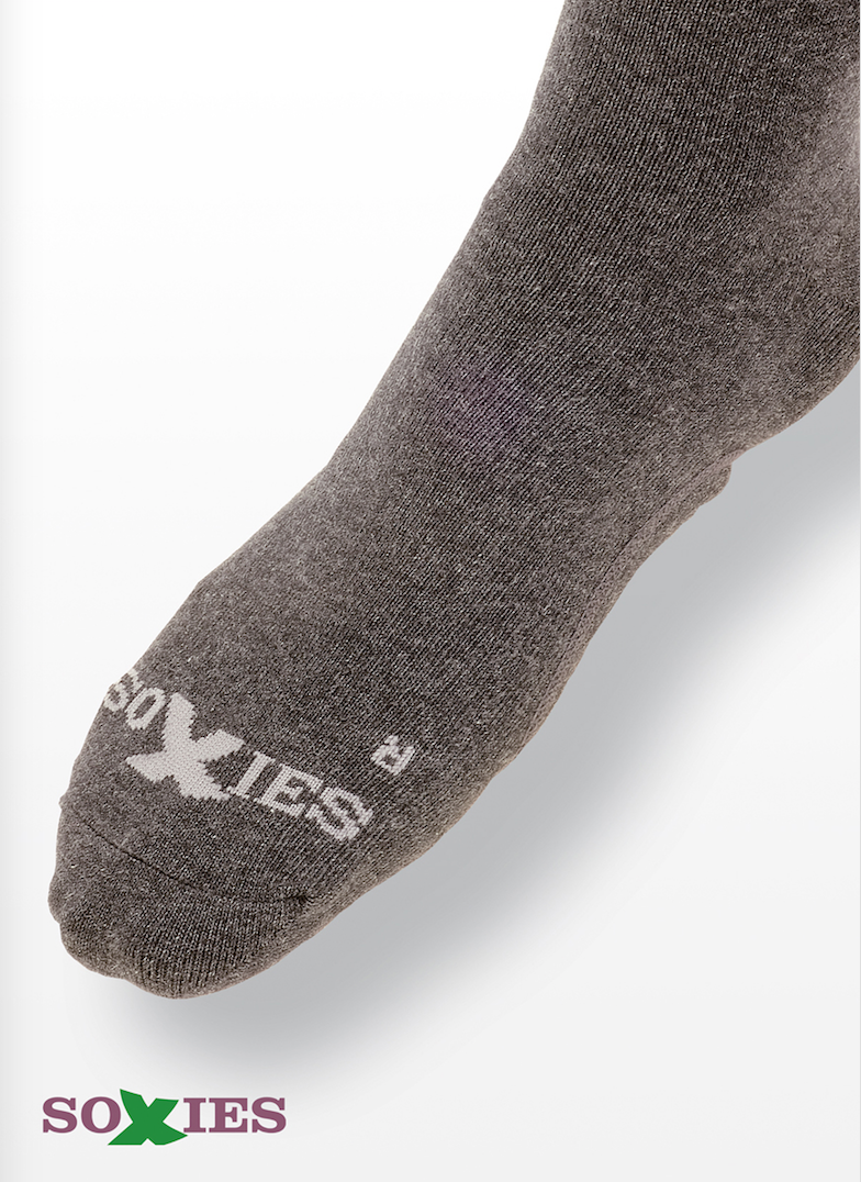 SOXIES - Strümpfe mit Gel-Einlage für die Unterstützung des Fussgewölbes - 1 Paar anthrazit L