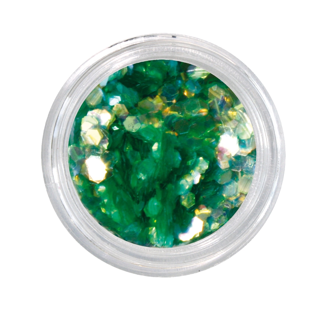 BAEHR BEAUTY CONCEPT NAILS Nailglitter Midi Sechseck grenn