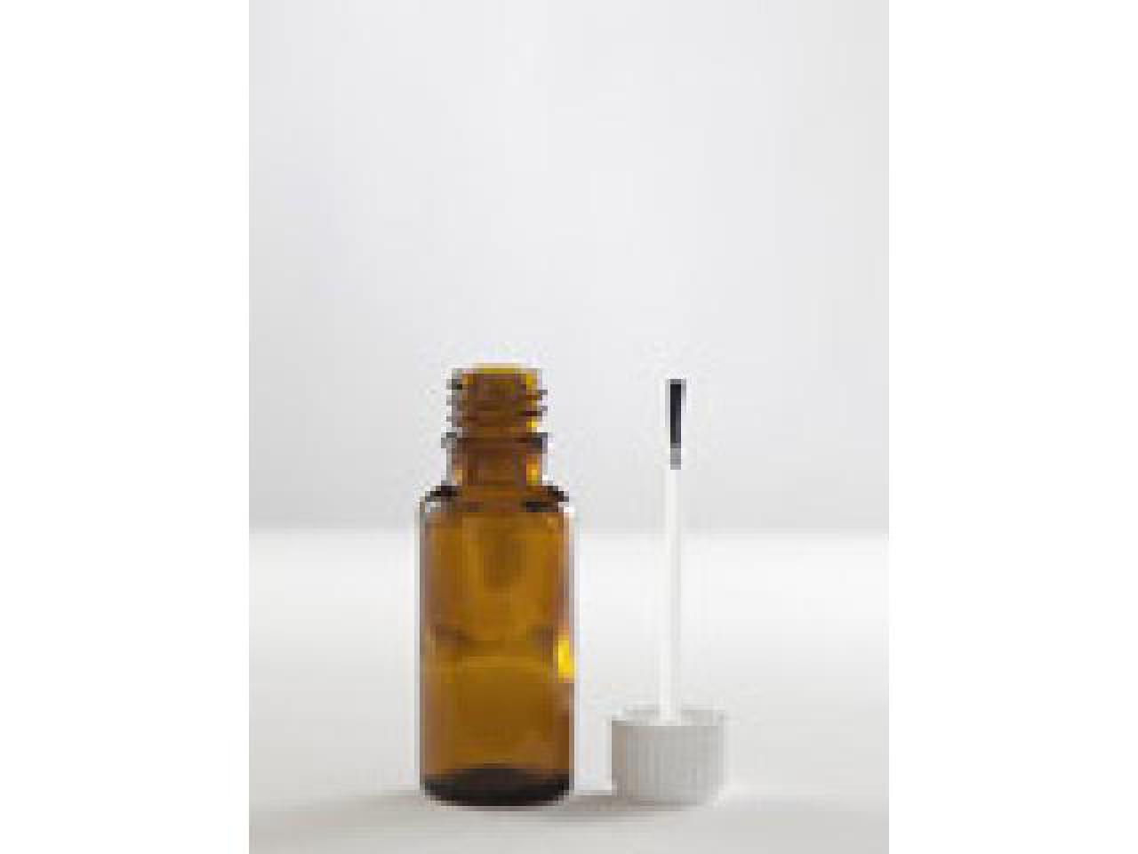 20 ml Glasflasche braun mit Pinselverschluss