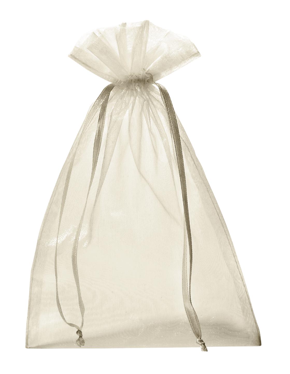 Organza-Säckchen in strahlendem Creme mit edlem Schimmer