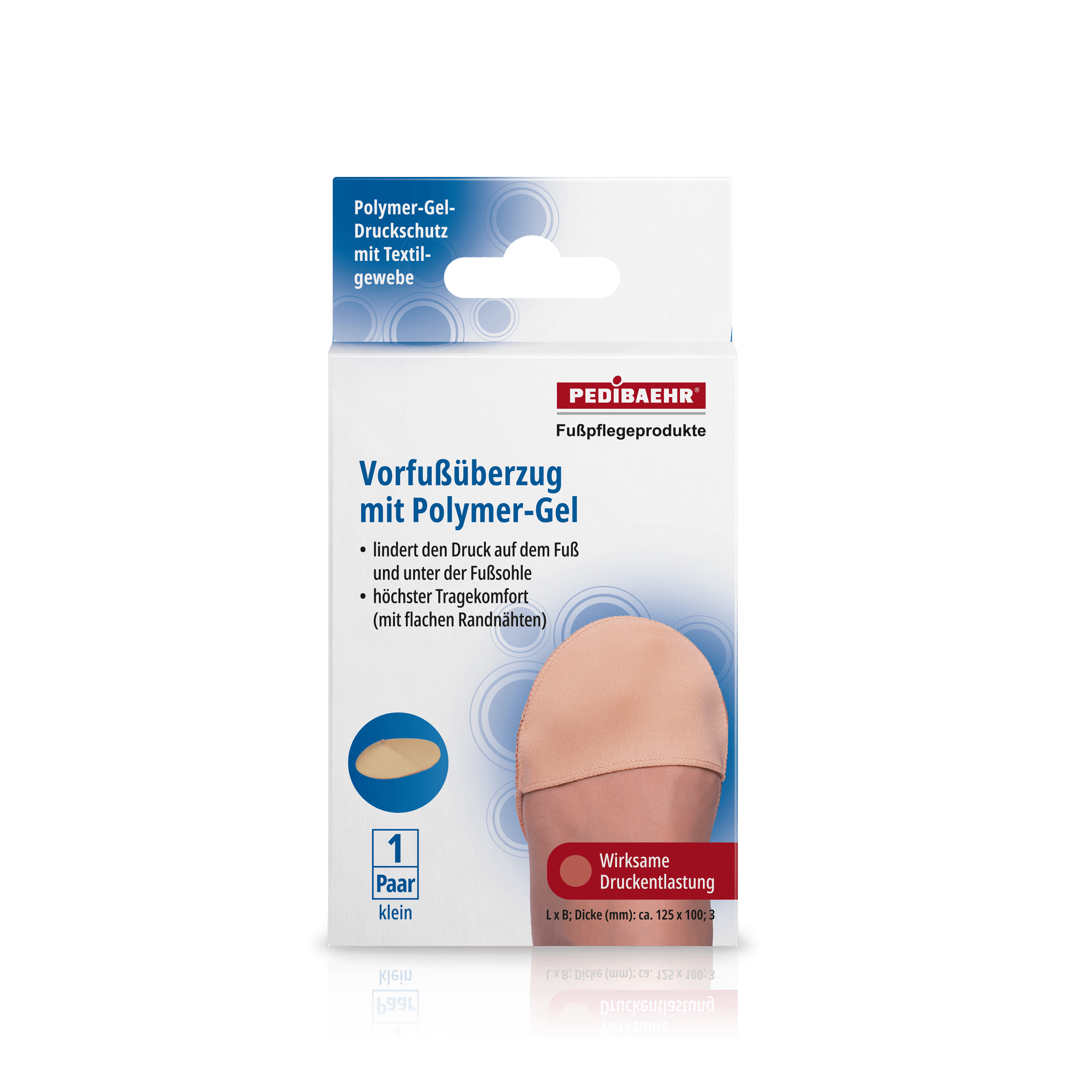Pedibaehr Vorfußüberzug mit Polymer-Gel, klein, 1 Paar