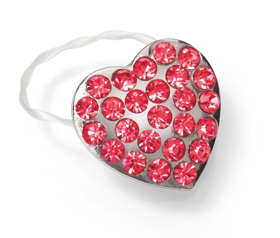 Zehenring Strass rot Herz