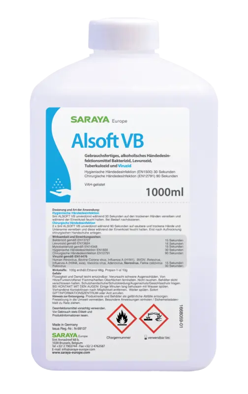Saraya Alsoft VB Händedesinfektion 1000 ml