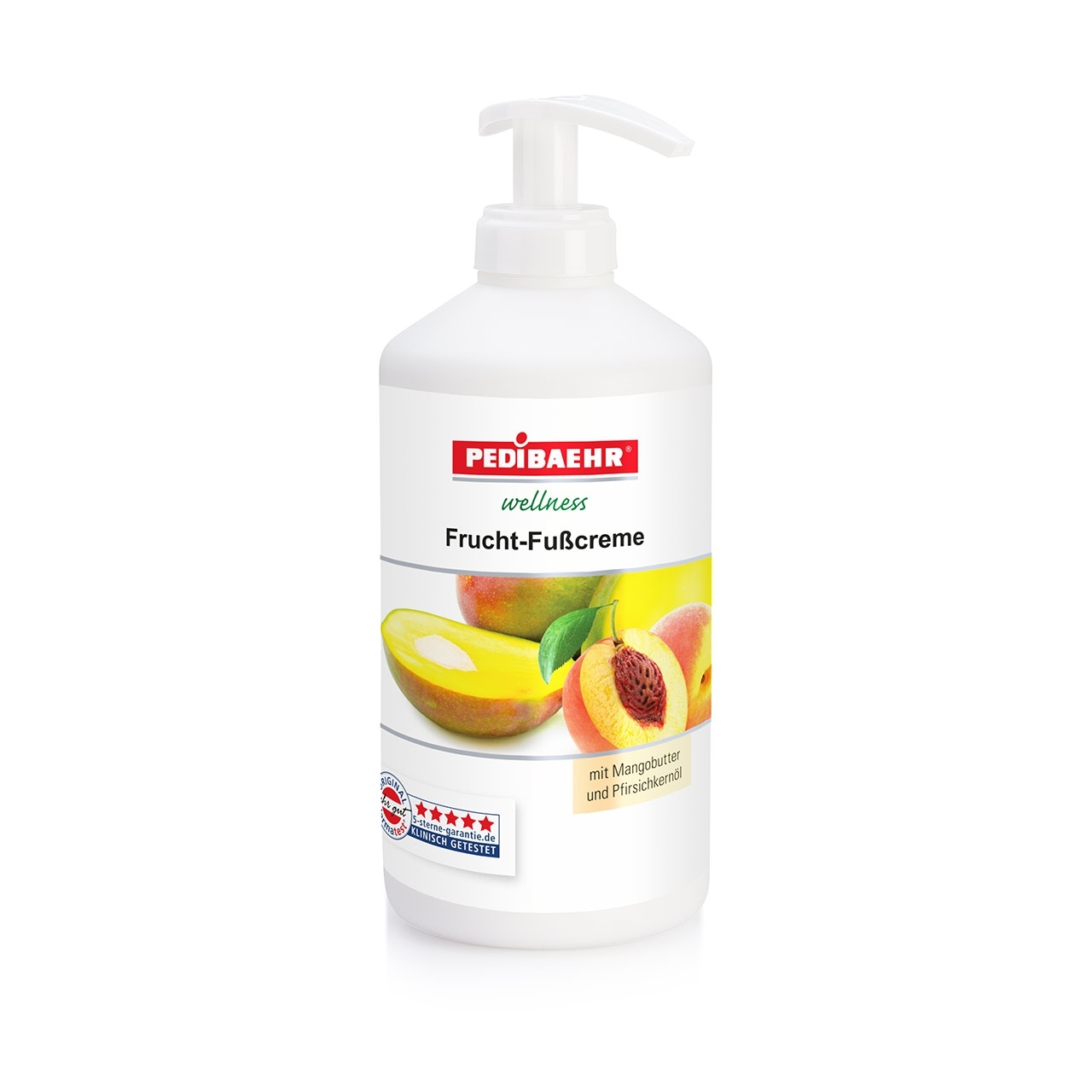 PEDIBAEHR Frucht-Fußcreme mit Pumpe | 500 ml