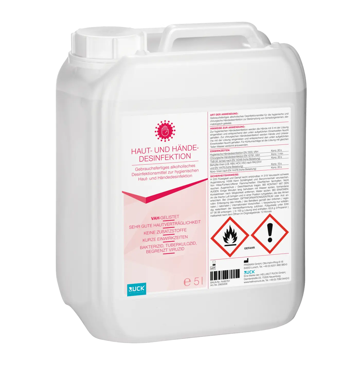 RUCK® Haut- und Händedesinfektion 5l