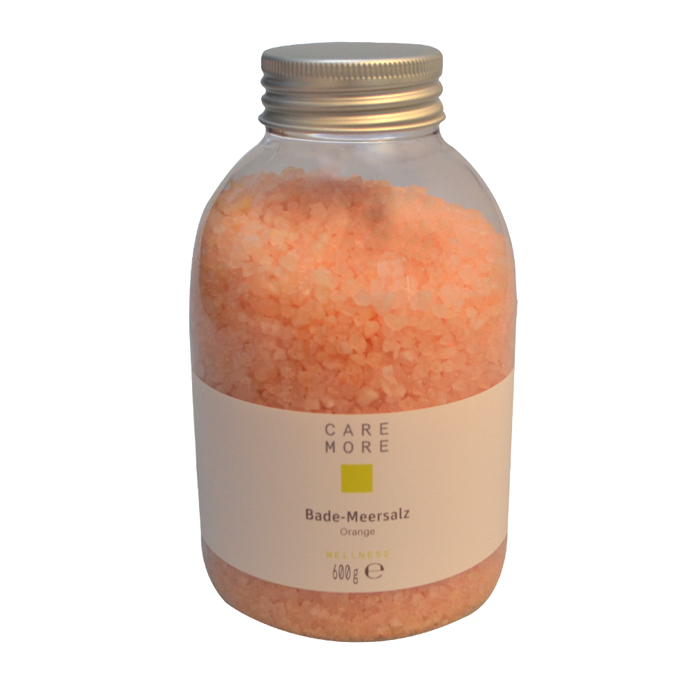 CARE MORE Bade-Meersalz 600 g Orange